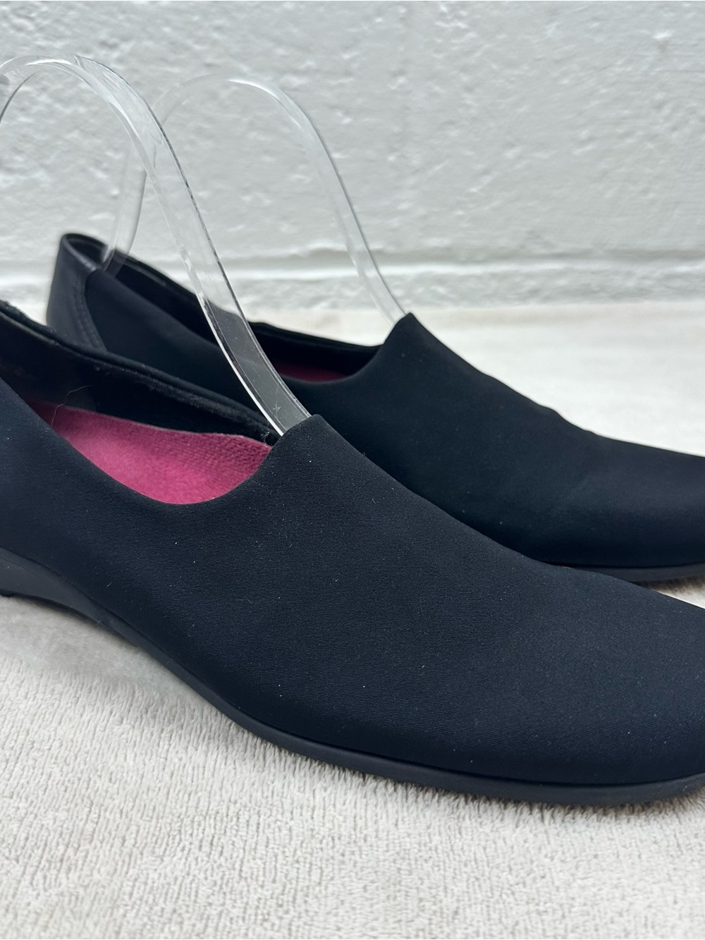 Munro Traveler Black Stretch Slip On Comfort Flats Shoes Women’s 9.5N Made USA